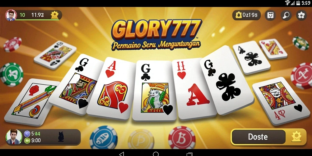 Tampilan gameplay GLORY777 yang mengasyikkan dan penuh warna.