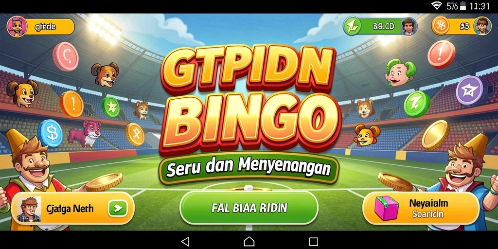 Tampilan gameplay seru GTPIDN yang penuh warna.