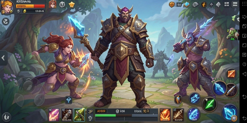 Gameplay menampilkan pertarungan seru dan grafis menawan di KRISNA96.