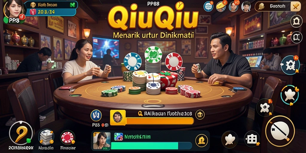 Tampilan gameplay seru di PP88 dengan momen QiuQiu yang mendebarkan.