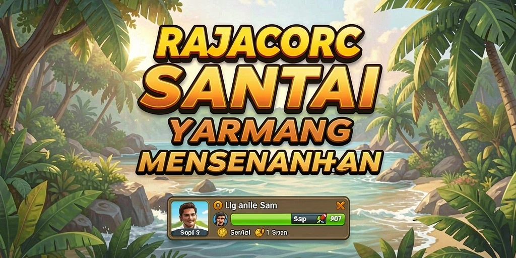 Tampilan menarik dari gameplay seru RAJACORC yang penuh warna.