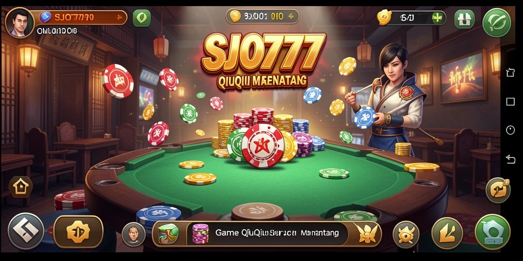 Tangkapan layar gameplay seru SJO777 saat bermain QiuQiu.